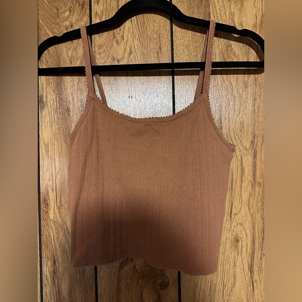 American Eagle Pointelle Cropped Cami